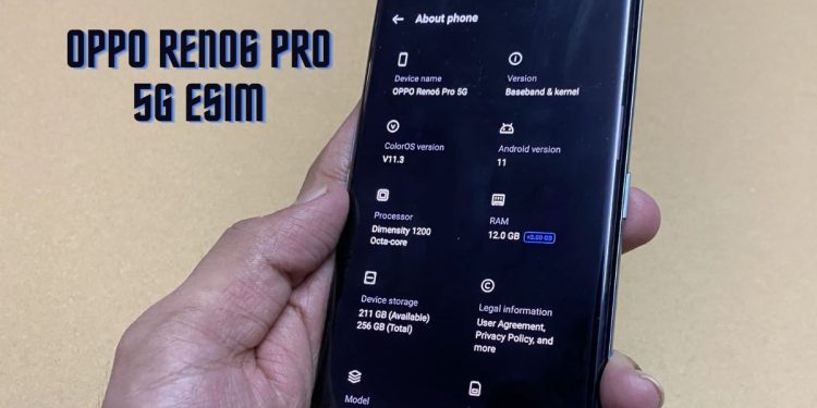 Oppo Reno6 Pro 5G eSIM